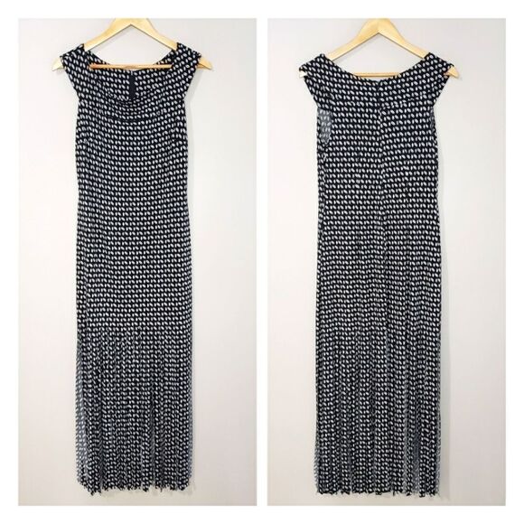 Frank Lyman Design Black and White Sheath Maxi Dress - Picture 1 of 11